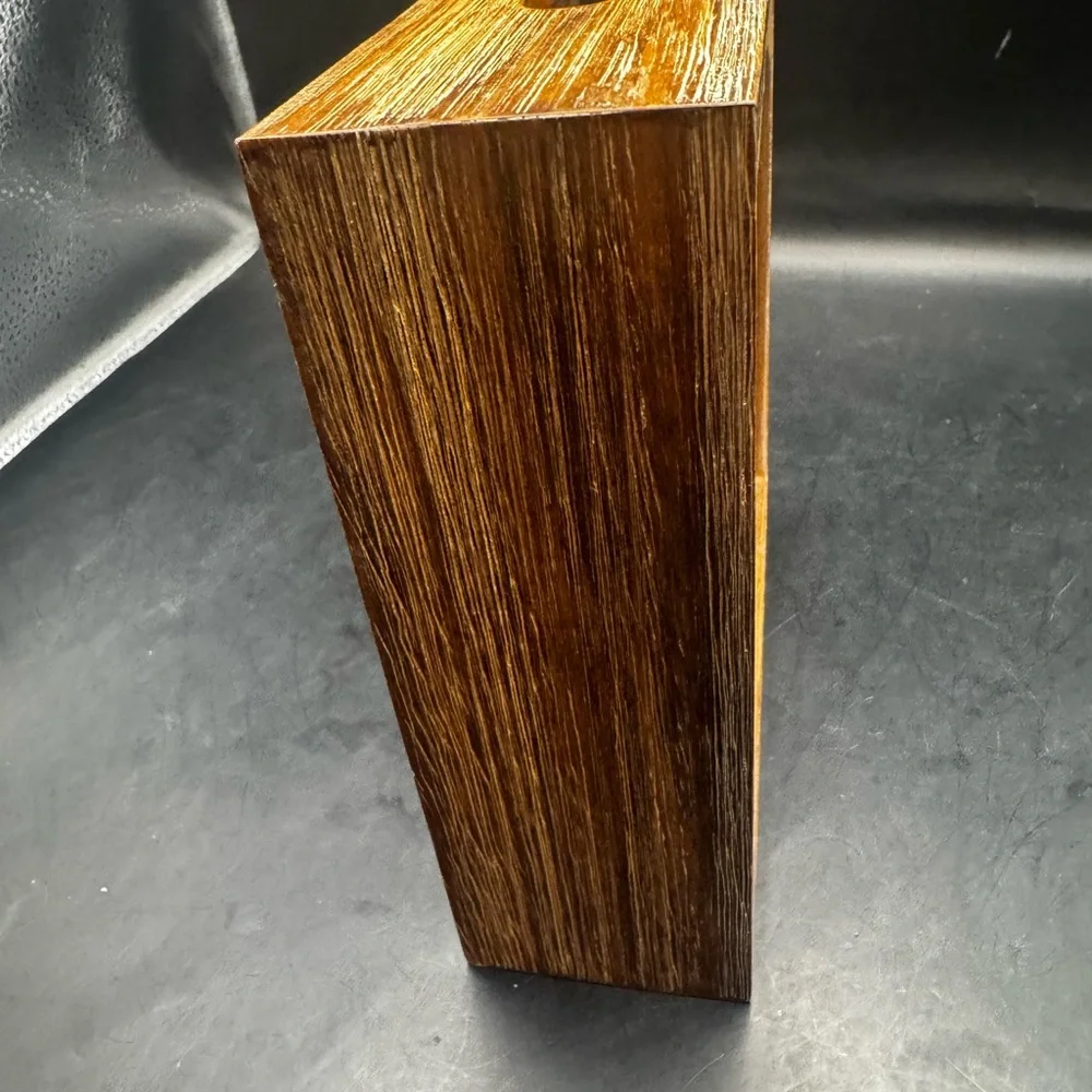 Hobby Lobby Square WOODEN Glass Front Money Savings Bank OUR ADVENTURE FUND